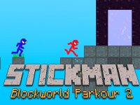 Stickman Blockworld Parkour 2 Online Arcade Game