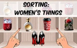 Sorting: Women's Things Puzzle Game Online Puzzle Game