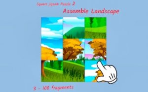 Square Puzzle: Landscape Assembly